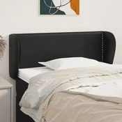 Vidaxl vidaXL Vzglavnik s krilci črn 83x23x78/88 cm umetno usnje