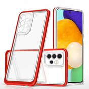 slomart prozoren 3v1 ovitek 3v1 za samsung galaxy a13 5g frame gel cover rdeč