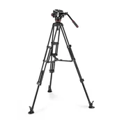 Manfrotto 504X & Alu Twin MS (504X Fluid Video Head with Alu Twin leg tripod)