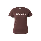 GUESS Majica FAUSTA čokolada/zlata/svetlo roza