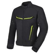 Ženska motoristička jakna RSA Runway crno-fluo žuta