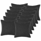 vidaXL Prevleka za blazino 12 pcs HOUTEN Temno siva 50 x 50 cm Bouclé