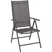 Xora ZLOŽLJIV VRTNI SEDEŽ aluminij, jeklo antracit, rjava