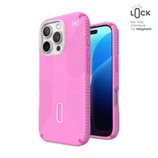 shumee Ovitek Speck Presidio2 Grip ClickLock & MagSafe - iPhone 16 Pro (pravi roza / šokantno roza / bela)
