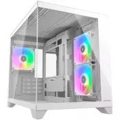COUGAR FV150 Mini RGB PC Case, Mid tower, White - CGR-2QA6W-RGB