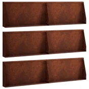 vidaXL Zadrževanje stene 6 kos 80 x 12 x 50 cm Vremensko odporno jeklo
