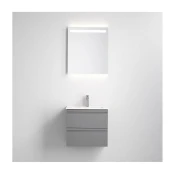 Kopalniška omarica z umivalnikom VIGO + LED ogledalo LED/10W/230V IP44 siva