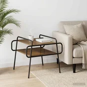 vidaXL Klubska miza Artisan hrast 60 x 60 x 51 cm Inženirski les