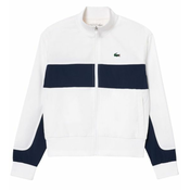 Ženski sportski pulover Lacoste Ultra-Dry Colourblock Stretch Tennis Jacket - white/navy blue