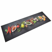 Kuhinjski tepih perivi s uzorkom zacina 60 x 180 cm baršunasti
