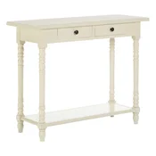 Slonokoščena stranska mizica iz masivnega bora 35x96 cm Heritage – Premier Housewares