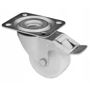 shumee Komplet kolesc, vrtljivo kolo z zavoro, plastika, 80 mm