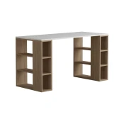 HANAH HOME Colmar Radni sto, 140x75x60cm, Krem-bela