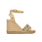 Espadrile Tommy Hilfiger High Wedge Espad FW0FW09471 Svetlo bež