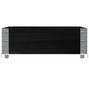 Okvir za palete crni 80 x 60 cm od masivne borovine