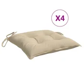 Vidaxl Blazine za palete 4 kosi bež 50x50x7 cm oxford tkanina