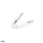 Bemko fleksibilni konektor za enofazno tirnico, bel BM-C40-AS2-F-WH