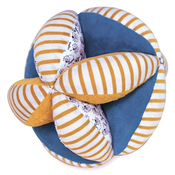 Aktivna žoga Doudou Textile z ropotuljico 15 cm