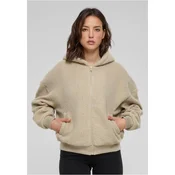 Womens Wet Sand Hooded Sherpa Zip Oversized