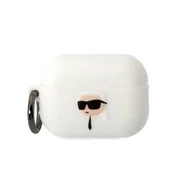 Karl Lagerfeld AirPods Pro 2 cover white Silicone Karl Head 3D (KLAP2RUNIKH)