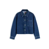 Tommy Jeans Prehodna jakna moder denim/svetlo modra