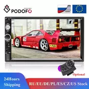 Podofo 2 din Car Radio 7” HD Autoradio Multimedia Player 2DIN Touch Screen Auto audio Car Stereo MP5 Bluetooth USB TF FM Camera