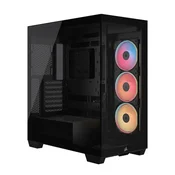CORSAIR Midi 3500X LXR LINK (kaljeno steklo) črna