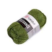 Pletena preja Elegance lurex 50 g - (113) zelena kaki zlata