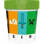 PLASTIČNA SKODELICA MINECRAFT S STEKLENIM DNOM 260 ML