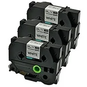 Komplet Brother TZe-S251/TZ-S251/PT/P-Touch 24mm, močnejše lepilo (strong adhesive), kompatibilni trakovi (3) - črn izpis/bel trak