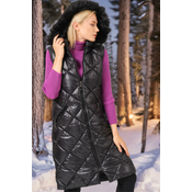 Z6717 DEWBERRY WOMENS VEST-DARK BLACK