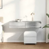 Vidaxl vidaXL Stenska polica s predali siva sonoma hrast 100x36x19 cm