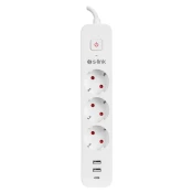 S-LINK Produžni kabl SPG03TC 3 uticnice 2x USB 1x TIP-C 1.5M 37303
