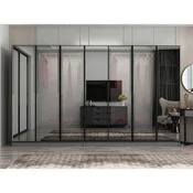 Hanah Home ormar sa reflektujucim staklom Nisa 20633, 315 cm, antracit