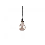RUSTIK 117 Visilica 1xE27, BLACK/AMBER GLASS, Crna