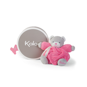 Plišani medo Plume Chubby Kaloo 18 cm ružičaste boje u poklon-kutiji za najmlađu djecu