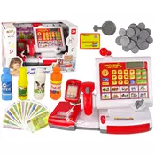 slomart LEAN TOYS Dotyková pokladna s príslušenstvom, čítačkou a zvukmi