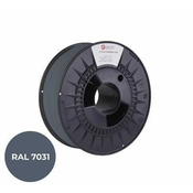 C-Tech PREMIUM LINE tiskalna vrvica (filament), PLA, sivo-modra, RAL7031, 1,75mm, 1kg