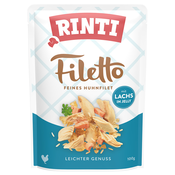 Ekonomično pakiranje RINTI Filet Pouch in Jelly 48 x 100 g - Huhn mit Lachs