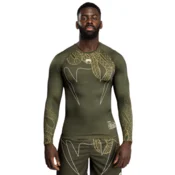 Venum Rashguard Serpenti Long Sleeve, Khaki/Bronze/Ivory - S