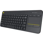 LOGITECH K400 Plus Wireless Touch YU crna tastatura
