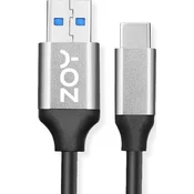 Zoy Kabel USB USB-A - USB-C 2 m Črno-srebrn (ZCAC2)