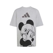 ADIDAS SPORTSWEAR Funkcionalna majica Disney Micky Maus svetlo siva / črna