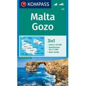 Malta in Gozo 1:25.000. Turistični zemljevid 235.