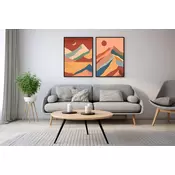 Wallity Dekorativne uramljene slike, 50x70cm, 2 komada, Šarene