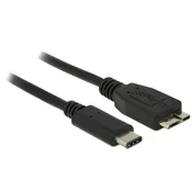 Delock SuperSpeed USB 10 Gbps (USB 3.1, Gen 2) USB tipa C™ moški in USB tipa Micro-B moški 0,5 m črna