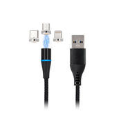 Maxlife magnetni kabel 3in1 tip-C , microUSB , lightning - 2A