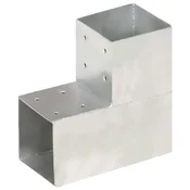 Vidaxl vidaXL L-oblikovani spojnik za stebre iz pocinkane kovine 101 x 101 mm