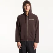 Sweatshirt Dime Grid Zip Hoodie Dark Brown M