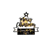 WALLXPERT XMASBLACK 004 Zidna dekoracija